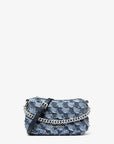 Carmela Small Patchwork Denim Convertible Crossbody Bag (WASHED DENIM)