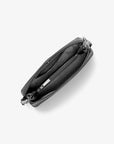 Christina Small Pebbled Leather Crossbody Bag (BLACK)