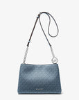 Christina Small Signature Logo Crossbody Bag (DENIM)