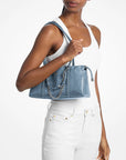 Matilda Small Cinched Shoulder Bag (DENIM)