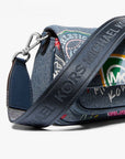 Jet Set Travel Small Embellished Denim Crossbody Bag With Pouch (WASHED DENIM)