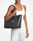 Jet Set Travel Large 3-in-1 Signature Logo Tote Bag (BLACK)
