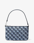 Jet Set Travel Small Patchwork Denim Convertible Wristlet (WASHED DENIM)