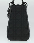 CHRISTIAN DOR Canage Lady DOR Hand Bag Calfskin Black MSLOI Auth A