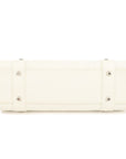Christian DOR Cannage Leather Hand Bag Small Bag White