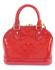 Auth LV Monogram Vernis Alma BB 2Way Bag Rose Indien M91771 Used F/S
