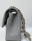 CHNL Small Caviar Quilted Double Flap Grey 21B Unused Condition