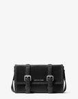 Cooper Pebbled Leather and Signature Logo Trunk Crossbody Bag (BLACK)