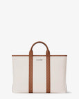 Cooper Medium Pebbled Leather and Signature Logo Tote Bag (LT CRM/LUGG)