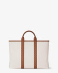 Cooper Medium Pebbled Leather and Signature Logo Tote Bag (LT CRM/LUGG)