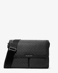 Pacey Medium Signature Logo Messenger Bag (BLACK)