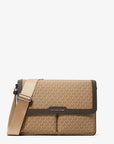 Pacey Medium Signature Logo Messenger Bag (CAMEL)