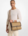 Pacey Medium Signature Logo Messenger Bag (CAMEL)