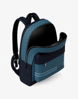 Pacey Embellished Striped Signature Logo Backpack (DENIM)