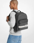 Pacey Embellished Striped Signature Logo Backpack (BLACK COMBO)