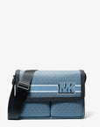 Pacey Embellished Signature Logo Messenger Bag (DENIM)