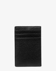 Hudson Pebbled Leather Card Case (BLACK)