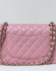 CHNL Medium Vintage Sakura Pink Caviar Classic Double Flap Bag 24K GHW
