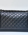 CHNL Medium LeBoy So Black Caviar Leather Bag