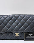 CHNL Caviar Quilted Clutch With Chain Flap Black GHW