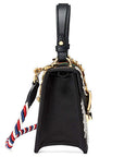 (WMNS) GCCI Sylvie Gold Buckle Stripe Webbing Mini Black Handbag -AAQG-