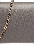 (WMNS) GCCI Leather Bag Single-Shoulder Bag Grey -CAOG-