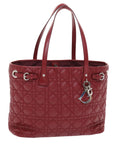 CHRISTIAN DOR Canage Panarea Hand Bag PVC Leather Red -BO- Auth