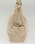 BBERRY Blue Label Shoulder Bag Canvas Beige Auth