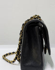 CHNL Medium Quilted Caviar Classic Double Flap Bag Black GHW