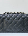 CHNL Mini Rectangular Classic Flap Black Bag GHW 17B