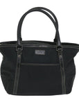 BBERRY Blue Label Tote Bag Nylon Black Auth