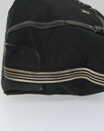 BBERRY Blue Label Tote Bag Nylon Black Auth