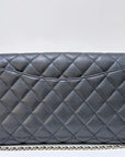 CHNL Caviar Quilted Clutch With Chain Flap Black GHW