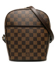 Brown LV Damier Ebene Ipanema PM Crossbody Bag