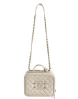 CHNL Excellent CC Filigree Vanity Case Medium Pink Beige Crossbody Handbag