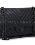 CHNL So Black Reissue 226 Medium Double Flap Bag