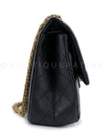 CHNL Black Aged Calfskin Reissue Medium 226 2.55 Flap Bag GHW