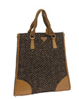 PRD Hand Bag Wool Brown Auth