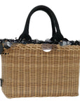 PRD Hand Bag Wicker Beige Auth