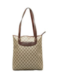 GCCI GCCI GG Plus Tote Bag Beige Brown PVC Leather GCCI
