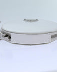 PRD Chain Shoulder Bag Patent leather White Auth