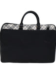 BBERRY Black label Hand Bag Canvas way Black Auth