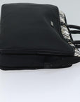 BBERRY Black label Hand Bag Canvas way Black Auth