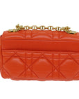 CHRISTIAN DOR Canage Shoulder Bag Leather Orange Auth SA
