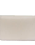 PRD Chain Shoulder Bag Safiano leather White Auth A