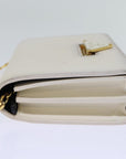PRD Chain Shoulder Bag Safiano leather White Auth A