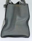 PRD Hand Bag Leather way Gray Auth