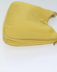PRD Chain Shoulder Bag Nylon Yellow Auth
