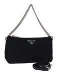 PRD Chain Shoulder Bag Nylon way Black Auth A