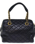 PRD Hand Bag Leather Navy Auth